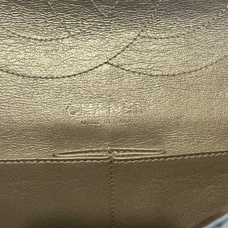 CHANEL Reissue 2.77 Metallic Silver Aged Calfskin Leather Shoulder Bag