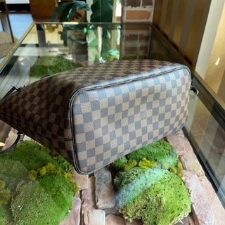 LOUIS VUITTON Neverfull MM Damier Ebene Brown Canvas Tote Bag