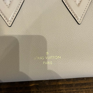 LOUIS VUITTON OnMySide PM Greige Calf Leather Top Handle