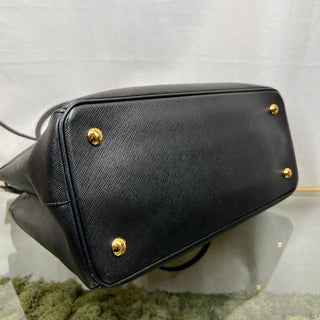 PRADA Medium Black Saffiano Lux Tote Bag