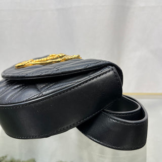 VERSACE Virtus Vitello Black Belt Bag