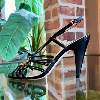 GUCCI Interlocking G Logo Leather Slingback Sandals SZ36(6US)