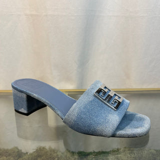 GIVENCHY Blue Denim 4G Mules SZ41