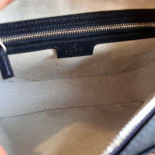 GUCCI Ophidia Mini GG Supreme Monogram Textured Dollar Calfskin Web Studded Flap Crossbody