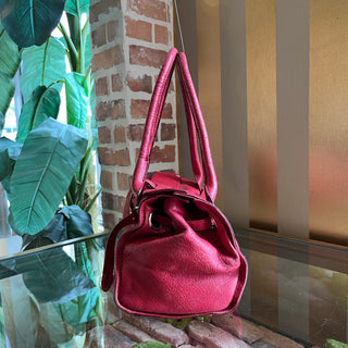 JIMMY CHOO Red Leather Rosalie Satchel