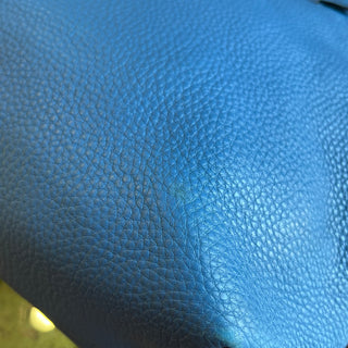 PRADA Blue Vitello Daino Leather Tote