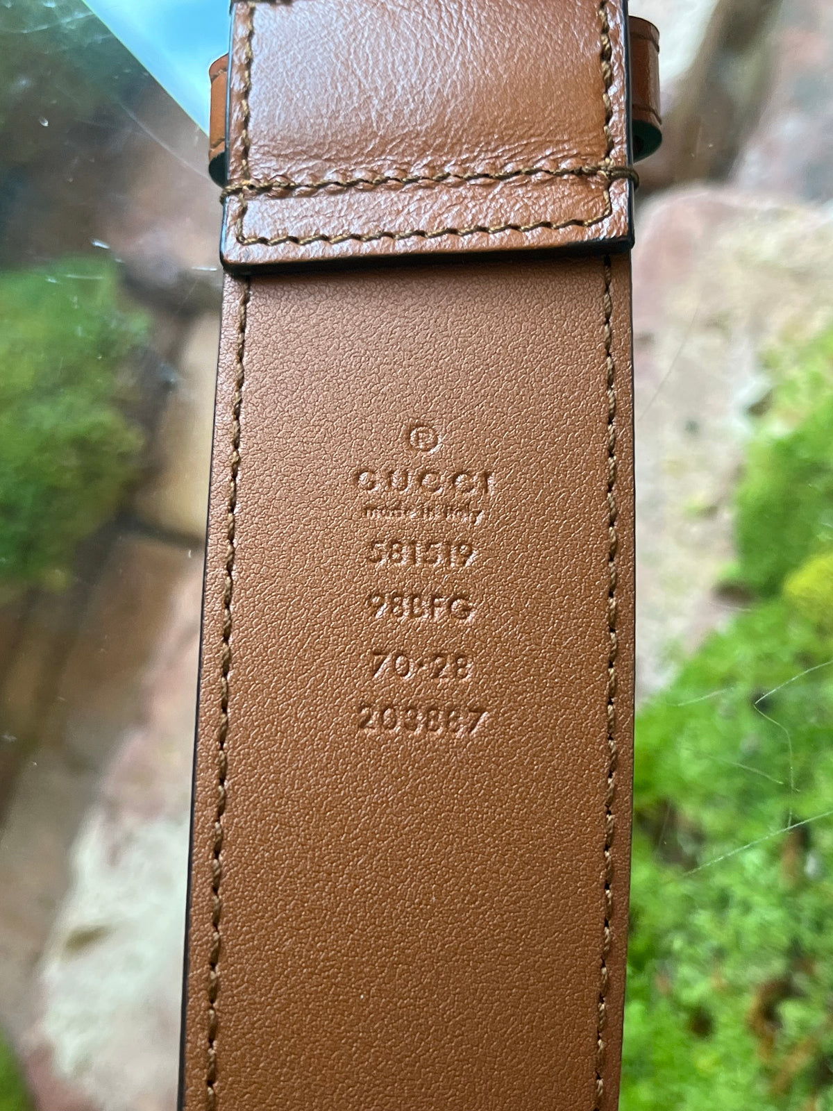 GUCCI Brown Leather Belt SZ 70/28