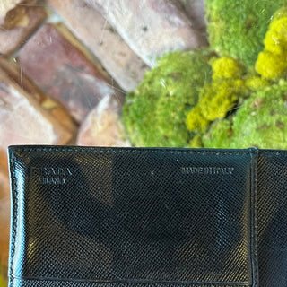 PRADA Black Nylon Fold Over Wallet
