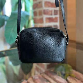 GUCCI Soho Disco Black Pebbled Leather Crossbody