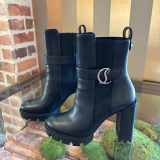 CHRISTIAN LOUBOUTIN Dianouchette Lug 100 mm Low Boots 37.5