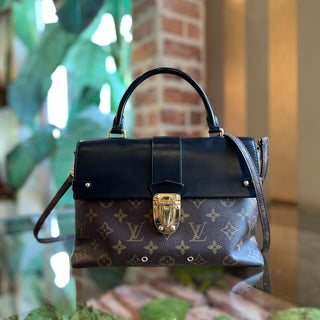 LOUIS VUITTON One Handle Noir Monogram Canvas Top Handle Bag