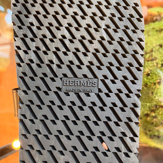 HERMES Chypre Brown Leopard Sandals SZ 39 (US 9)