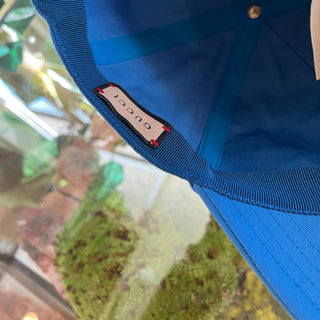 GUCCI Blue Cotton California Sequin Embellished Hat SZM/58CM