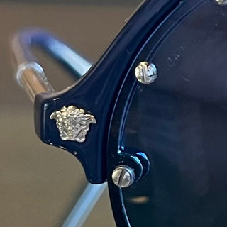 VERSACE MOD.4337 5251/80 Black Metal Round Eye Sunglasses