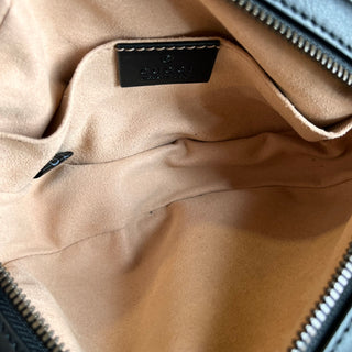 GUCCI GG Marmont Black Calfskin Matelassé Belt Bag