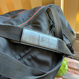 GUCCI Black Techno Canvas Duffle Bag