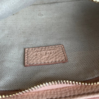 GUCCI Small Pink GG Emblem Shoulder Bag
