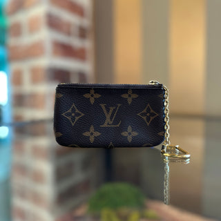 LOUIS VUITTON Monogram Coated Canvas Key Pouch