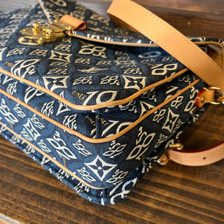 LOUIS VUITTON Pochette Métis Blue Since 1854 Jacquard Canvas Shoulder Bag