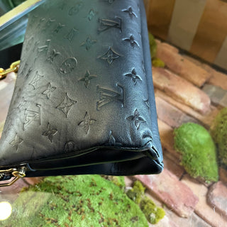 LOUIS VUITTON Coussin PM Black Monogram Embossed Leather Shoulder Bag
