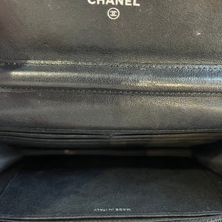 CHANEL So Black Reissue Chevron Wallet on Chain