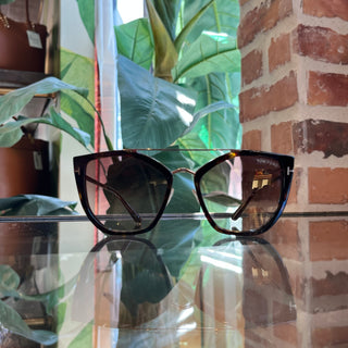 TOM FORD Dahlia Brown Tortoise Shell Acetate Oversized Sunglasses