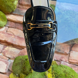 PRADA Black Patent Leather Slip On Loafers SZ 36 (US 6)