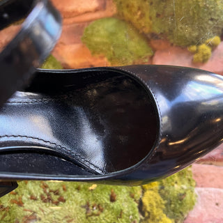 LOUIS VUITTON Black Mary Jane Pumps SZ 37.5 (US 7.5)