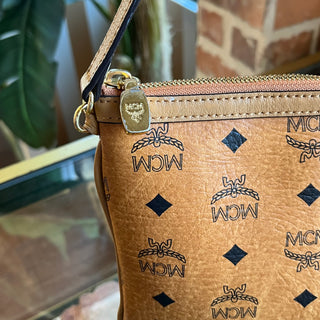 MCM Liz Visetos Monogram Canvas Pouch