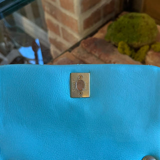 CHANEL Mini Blue Quilted Calfskin Leather Top Handle Bag