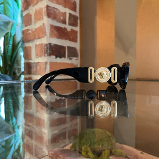 VERSACE MOD 4361 GB1/87 Black Acetate Square Sunglasses