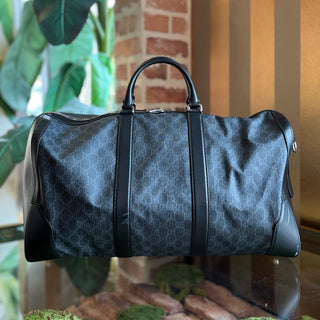GUCCI GG Supreme Canvas Black Large Duffle