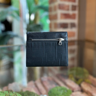 PRADA Lambskin Nylon Bifold Triangle Enamel Wallet