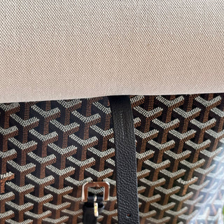 GOYARD Capetain Messenger Black Goyardine Canvas Crossbody