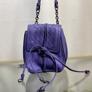 BOTTEGA VENETA Two Micro Purple Nappa Intrecciato Shoulder Bag