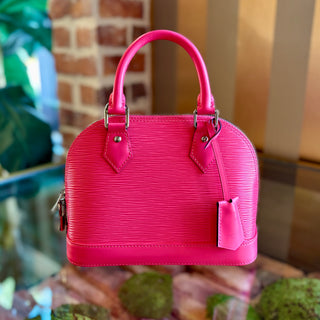 LOUIS VUITTON Pink Epi Leather Alma BB