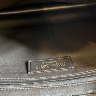 YVEST SAINT LAURENT Brown Suede Flap Vintage Shoulder Bag