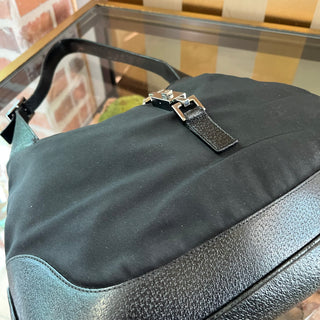 GUCCI Jackie Black Nylon Shoulder Bag