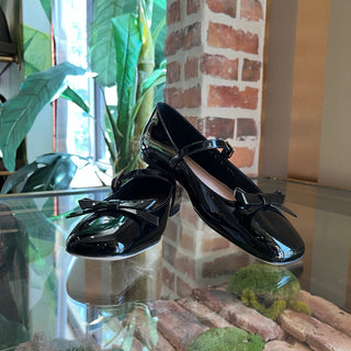 VALENTINO Black Patent Ballet Flats SZ37.5(7.5US)