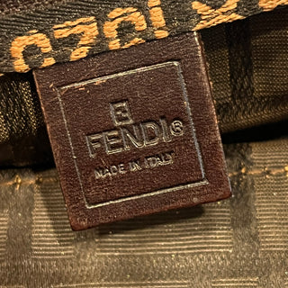 FENDI Brown Zucca Canvas Vintage Tote Bag
