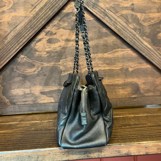 CHANEL Timeless Accordion Gray Caviar Leather Tote Bag