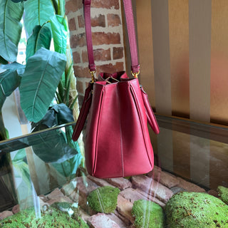 PRADA Saffiano Lux Red Leather 2-Way Tote Bag