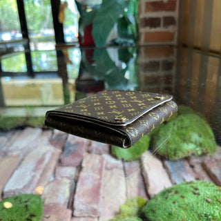 LOUIS VUITTON Small Brown Monogram Canvas Folding Jewelry Case
