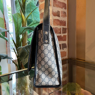 GUCCI Blue GG Supreme Web Messenger Bag