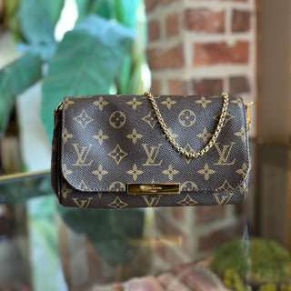 LOUIS VUITTON Favorite PM Monogram Canvas Brown Shoulder Bag