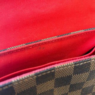 LOUIS VUITTON Croisette Damier Ebene Canvas Top Handle Bag