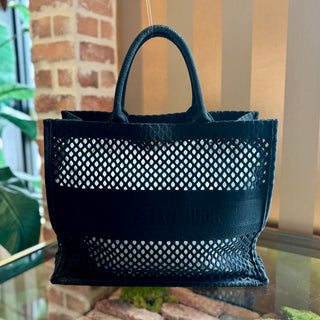 DIOR Black Mesh Book Tote