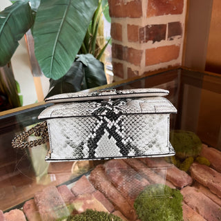 JIMMY CHOO Avenue Mini Snake Embossed Shoulder Bag