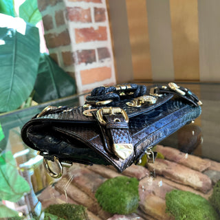 VERSACE Canyon Multicolor Ombre Python Clutch