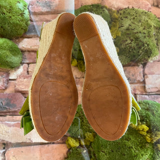 VALENTINO Green Bow Patent Leather Espadrilles SZ 36 (US 6)
